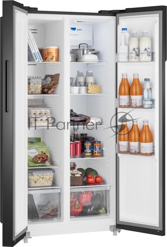 Холодильник Weissgauff WSBS 500 Inverter NoFrost Rock Glass