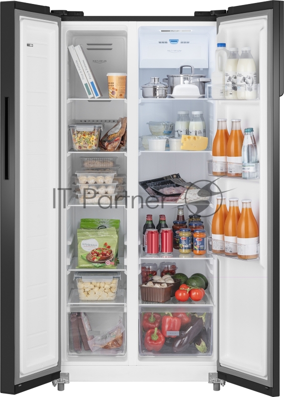 Холодильник Weissgauff WSBS 500 Inverter NoFrost Rock Glass