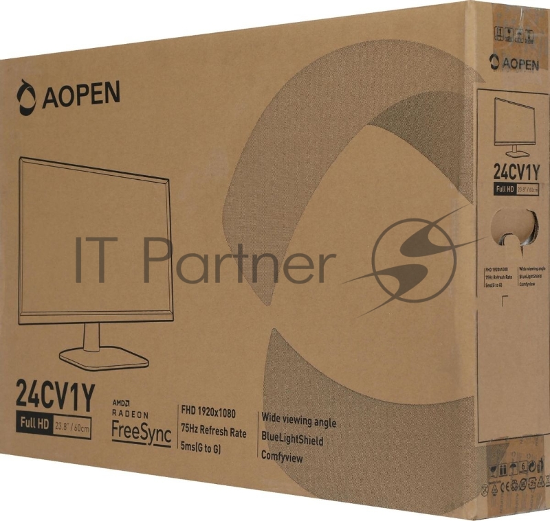 Монитор Aopen 23.8 24CV1Ybi черный VA LED 5ms 16:9 HDMI матовая 3000:1 250cd 178гр/178гр 1920x1080 VGA FHD 2.9кг