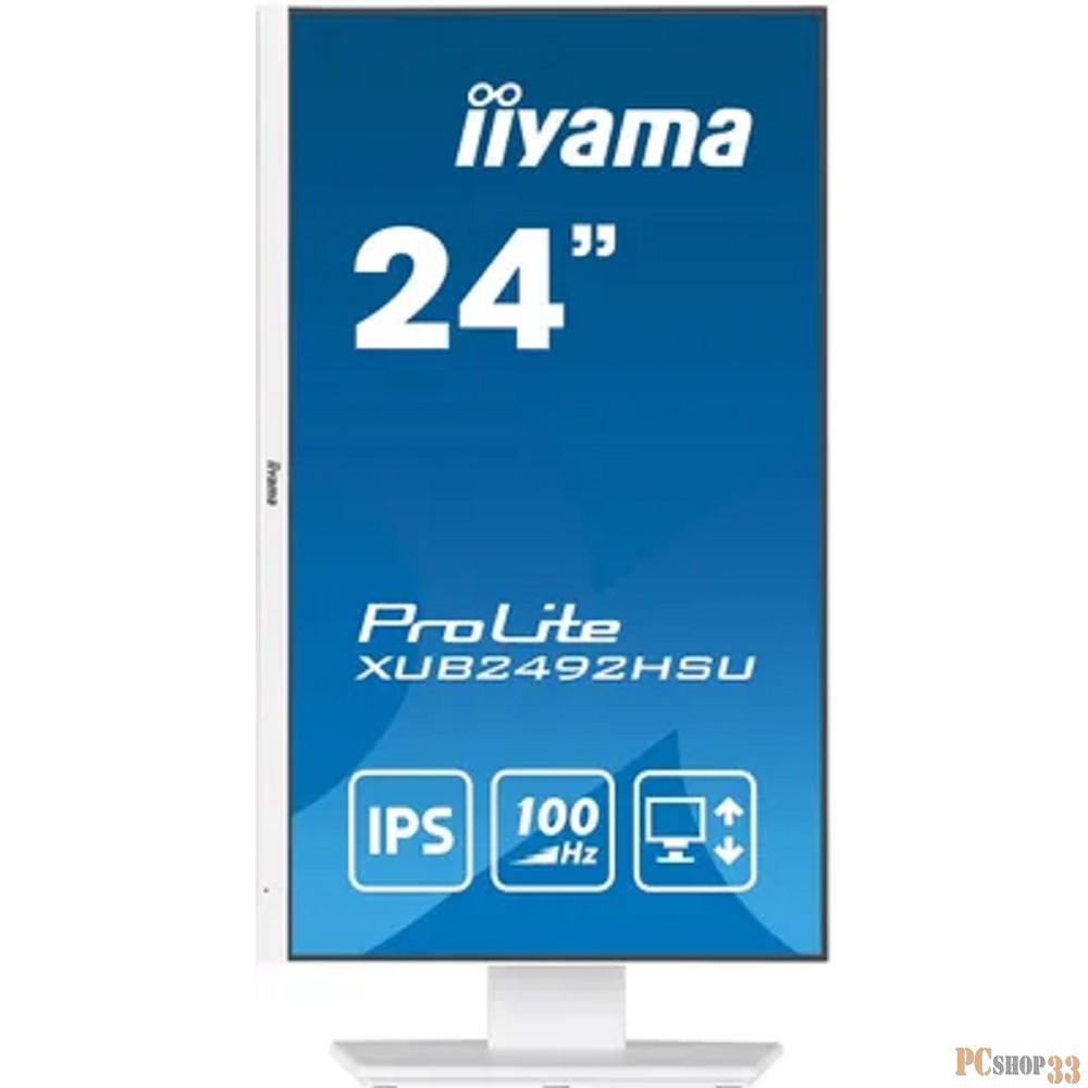 Монитор LCD Iiyama 23.8 XUB2492HSU-W6 белый {IPS 1920x1080 100Hz 0.4ms HDMI DisplayPort USB M/M Pivot}