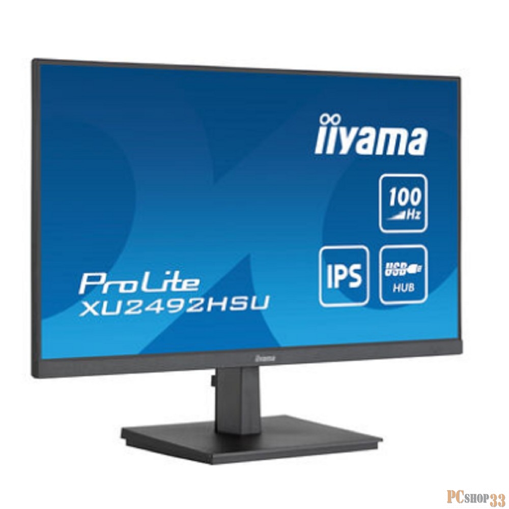 Монитор Iiyama 23.8 ProLite XU2492HSU-B6 черный IPS LED 0.4ms 16:9 HDMI M/M матовая 250cd 178гр/178гр 1920x1080 100Hz DP FHD USB 51кг