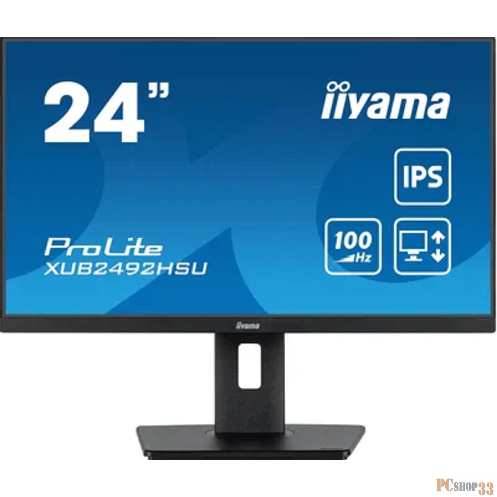Монитор Iiyama 23.8 ProLite XUB2492HSU-B6 черный IPS LED 0.4ms 16:9 HDMI M/M матовая HAS Piv 250cd 178гр/178гр 1920x1080 100Hz DP FHD USB 4.9кг