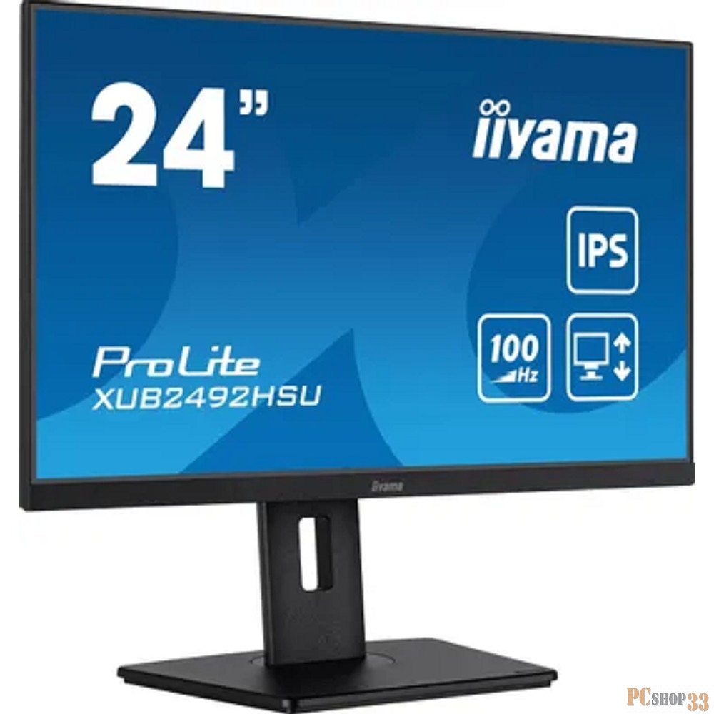 Монитор Iiyama 23.8 ProLite XUB2492HSU-B6 черный IPS LED 0.4ms 16:9 HDMI M/M матовая HAS Piv 250cd 178гр/178гр 1920x1080 100Hz DP FHD USB 4.9кг