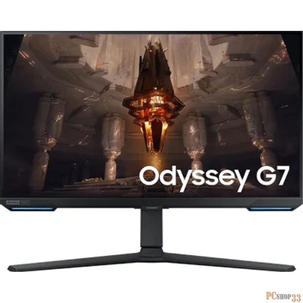 Монитор Samsung 28 Odyssey G7 S28BG700EI черный IPS LED 16:9 HDMI M/M полуматовая HAS Piv 300cd 178гр/178гр 3840x2160 144Hz FreeSync Premium Pro DP 4K USB 7кг