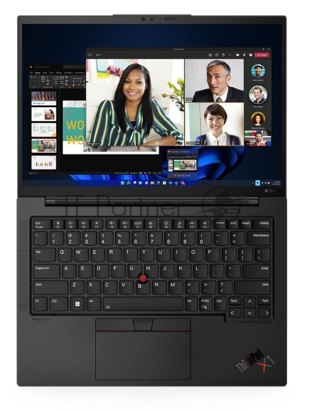Ноутбук ThinkPad X1 Carbon Gen10 14 2.8K (2880x1800) OLED 400N, i7-1255U, 16GB LPDDR5 5200, 1TB SSD M.2, Intel Iris Xe, LTE 4G, WiFi, BT, FPR, FHD Cam, 57Wh, 65W USB-C Slim, Win 11 Pro, 1.12kg
