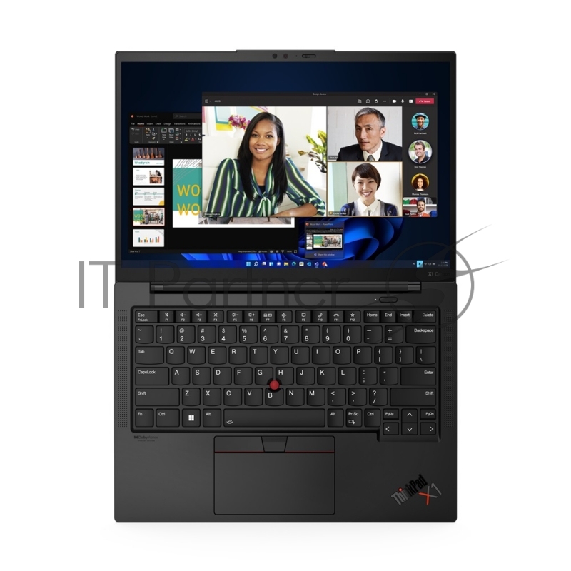 Ноутбук ThinkPad X1 Carbon Gen10 14 2.8K (2880x1800) OLED 400N, i7-1255U, 16GB LPDDR5 5200, 1TB SSD M.2, Intel Iris Xe, LTE 4G, WiFi, BT, FPR, FHD Cam, 57Wh, 65W USB-C Slim, Win 11 Pro, 1.12kg