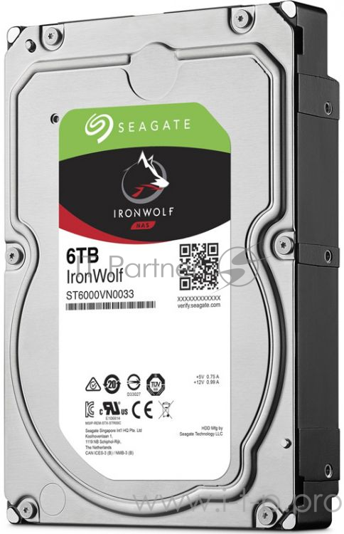 Жесткий диск 6TB Seagate Ironwolf (ST6000VN0033) {SATA 6.0Gb/s, 7200 rpm, 256mb buffer, 3.5