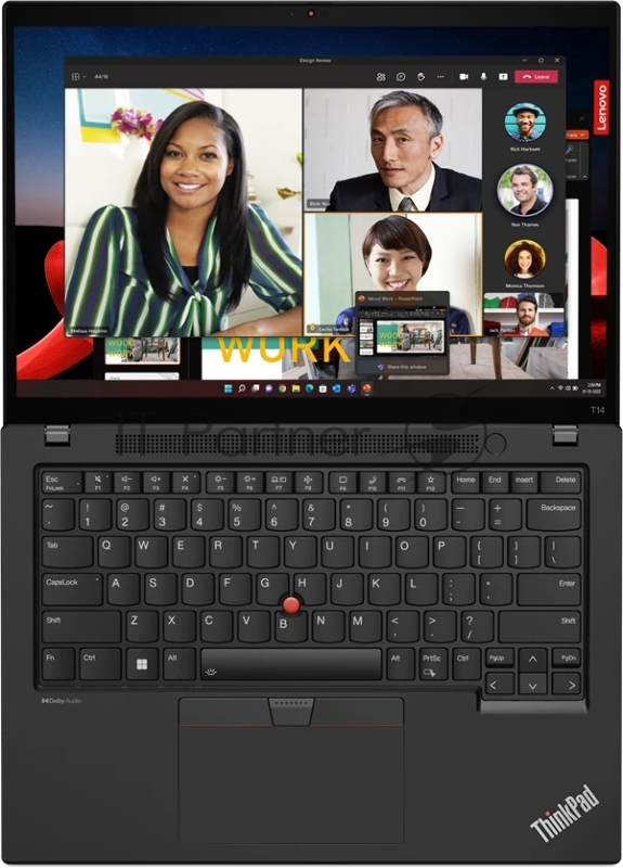 Ноутбук ThinkPad T14 Gen 4 14 WUXGA (1920x1200) IPS 300N, i7-1355U, 16GB LPDDR5 5200, 512B SSD M.2, Intel Iris Xe, WiFi, BT, FPR, FHD Cam, 52.5Wh, 65W USB-C, Win 11 Pro, 1Y, 1.37kg