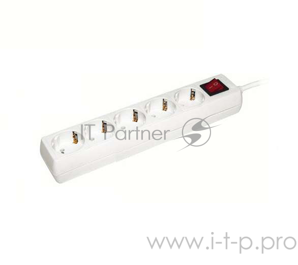 бытовые удлинители Iek WYP10-16-05-03-ZK-N Удлинитель У05К-выкл. 5 мест 2 Р + P Е /3метра 3х1мм2 16А/250 IEK
