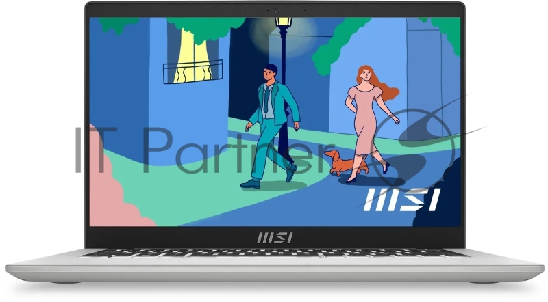 Ноутбук Modern 14 Core i5-1335U 14 FHD (1920*1080), 60Hz IPS Onboard DDR4 16GB Iris Xe Graphics 512GB SSD 3 cell (39.3Whr) 1.6kg backlight (White) Win11 Pro,1y Urban Silver,KB Eng/Rus