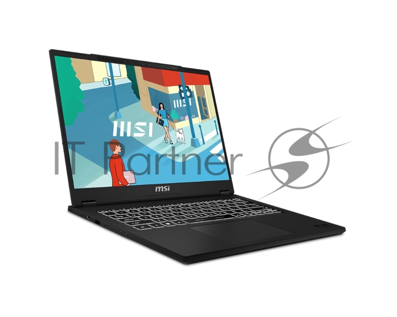 Ноутбук Modern 14H Core i5-13420H 14” 16:10 FHD+ (1920x1200),60Hz IPS DDR4 16GB*1 Iris Xe Graphics 512GB SSD 3cell (53.8Whr) 1.6kg Single backlight (White) DOS,1y Black KB Eng/Rus