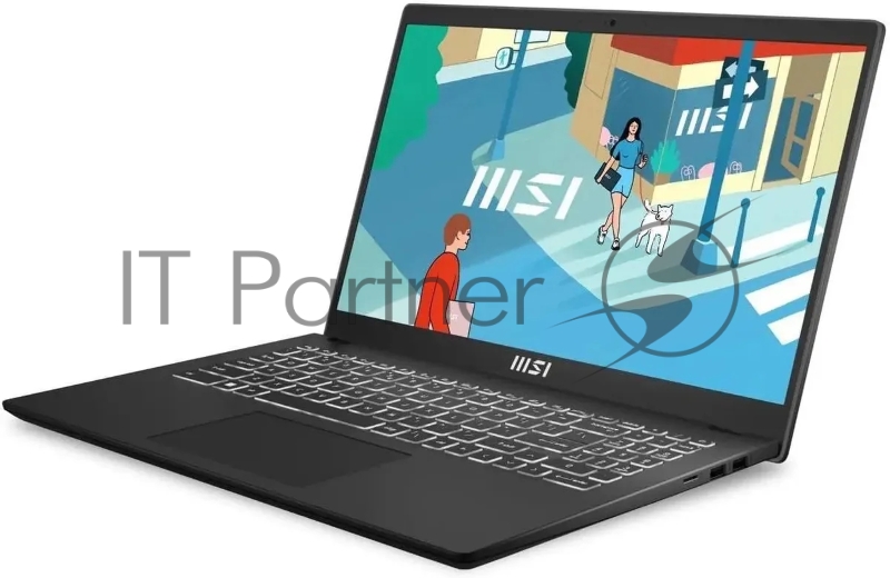 Ноутбук MSI Modern 15 H B13M-021US Core i7 13620H 32Gb SSD1Tb Intel Iris Xe graphics 15.6 IPS FHD (1920x1080) Windows 11 Home Multi Language black WiFi BT Cam (9S7-15H411-021)