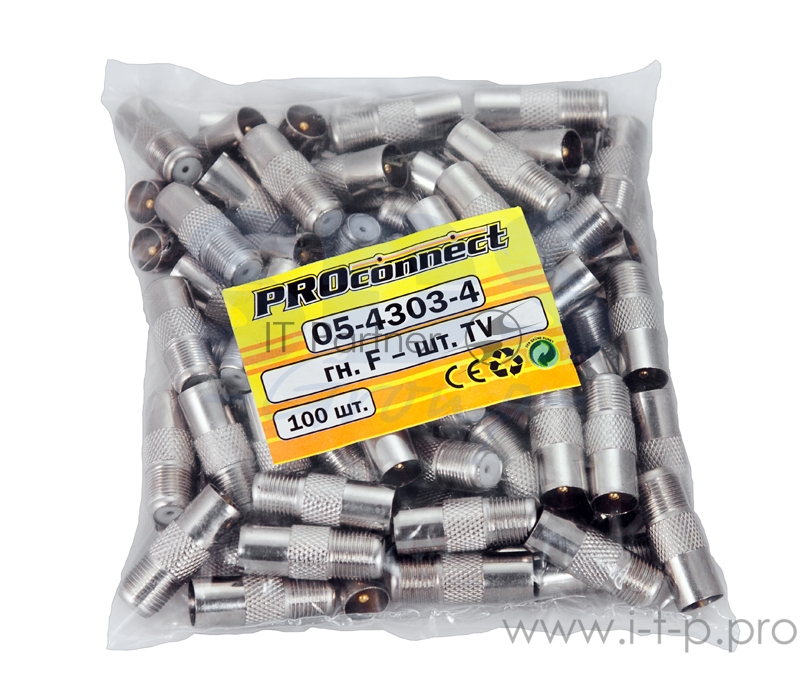 Переходник PROCONNECT (05-4303-4) ПЕРЕХОД гнездо F - штекер TV