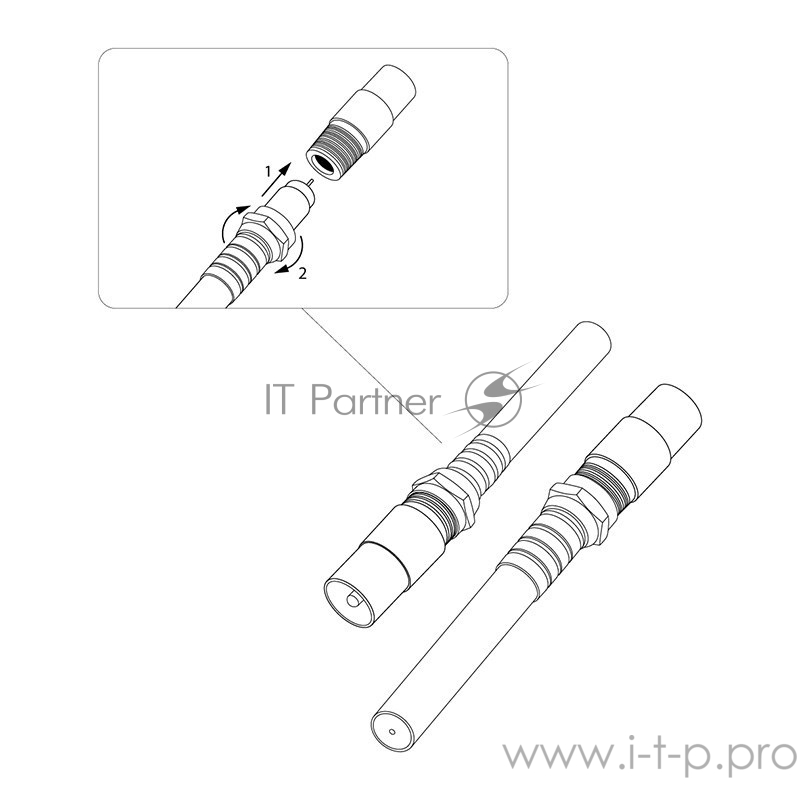 Переходник PROCONNECT (05-4303-4) ПЕРЕХОД гнездо F - штекер TV