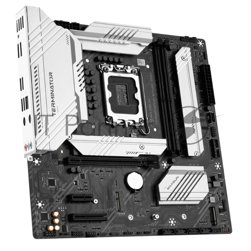 Материнская плата Maxsun MS-Terminator B760M GKD5 LGA1700 B760 2*DDR5 1*PCIEx16/ 1*PCIEx4/ 3*M.2 Front1*TypeC(10Gpbs)/ 2*USB3.2 Gen1/ 2*USB2.0 Rear2*USB3.2 Gen1/ 6*USB2.0 4*SATA3 2.5G HDMI+DP M-ATX RTL