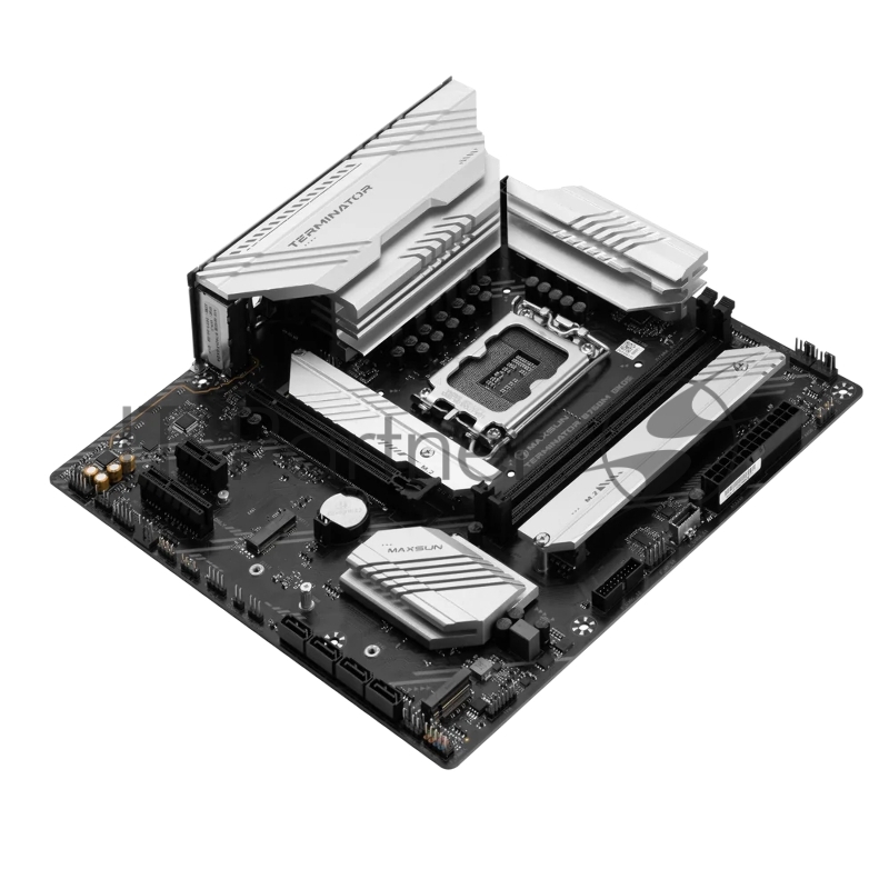 Материнская плата Maxsun MS-Terminator B760M GKD5 LGA1700 B760 2*DDR5 1*PCIEx16/ 1*PCIEx4/ 3*M.2 Front1*TypeC(10Gpbs)/ 2*USB3.2 Gen1/ 2*USB2.0 Rear2*USB3.2 Gen1/ 6*USB2.0 4*SATA3 2.5G HDMI+DP M-ATX RTL