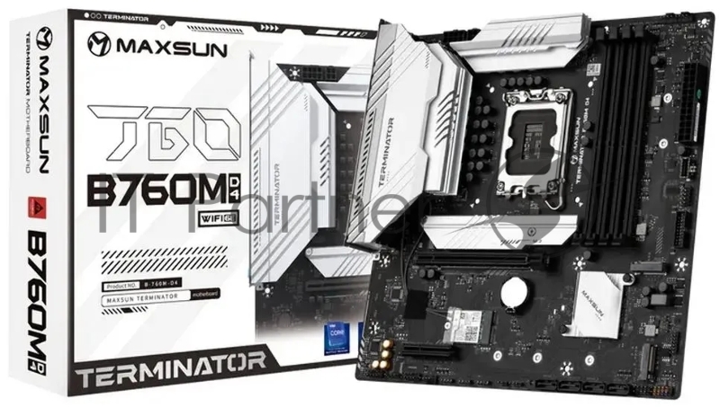 Материнская плата Maxsun MS-Terminator B760M D4 LGA1700 B760 4*DDR4 1*PCIEx16/ 1*PCIEx4/ 3*M.2 Front1*TypeC(20Gpbs)/ 2*USB3.2 Gen1/ 2*USB2.0 Rear2*USB3.2 Gen2/ 6*USB2.0 4*SATA3 2.5G HDMI+DP M-ATX RTL