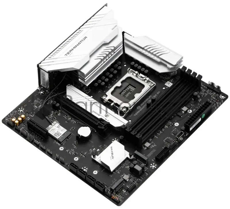 Материнская плата Maxsun MS-Terminator B760M D4 LGA1700 B760 4*DDR4 1*PCIEx16/ 1*PCIEx4/ 3*M.2 Front1*TypeC(20Gpbs)/ 2*USB3.2 Gen1/ 2*USB2.0 Rear2*USB3.2 Gen2/ 6*USB2.0 4*SATA3 2.5G HDMI+DP M-ATX RTL