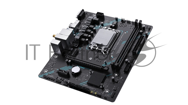 Материнская плата Maxsun MS-H610M 666 WIFI6 D5 LGA1700 H610 2*DDR5 1*PCIEx16/ 1*PCIEx1/ 1*M.2 Front2*USB3.2 Gen1/ 2*USB2.0 Rear3*USB2.0 / 2*USB3.2 Gen1 3*SATA3 1G VGA+HDMI M-ATX RTL
