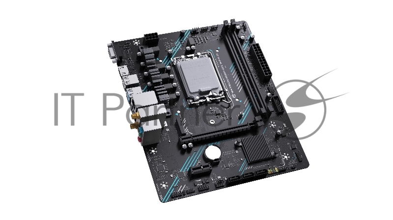Материнская плата Maxsun MS-H610M 666 WIFI6 D5 LGA1700 H610 2*DDR5 1*PCIEx16/ 1*PCIEx1/ 1*M.2 Front2*USB3.2 Gen1/ 2*USB2.0 Rear3*USB2.0 / 2*USB3.2 Gen1 3*SATA3 1G VGA+HDMI M-ATX RTL