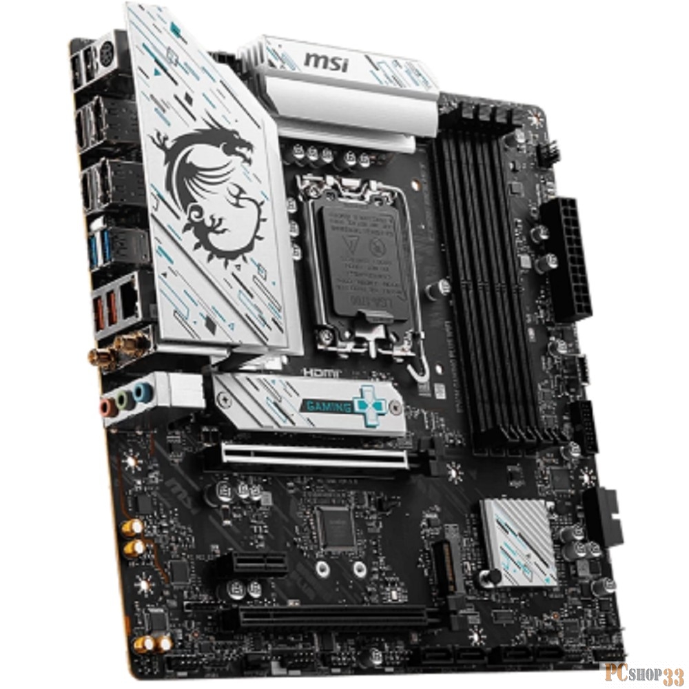 Материнская плата MSI B760M GAMING PLUS WIFI Soc-1700 Intel B760 4xDDR5 mATX AC`97 8ch(7.1) 2.5Gg+HDMI+DP