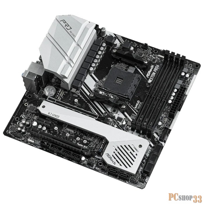 Материнская плата ASROCK AMD X570 SAM4 MATX X570M PRO4