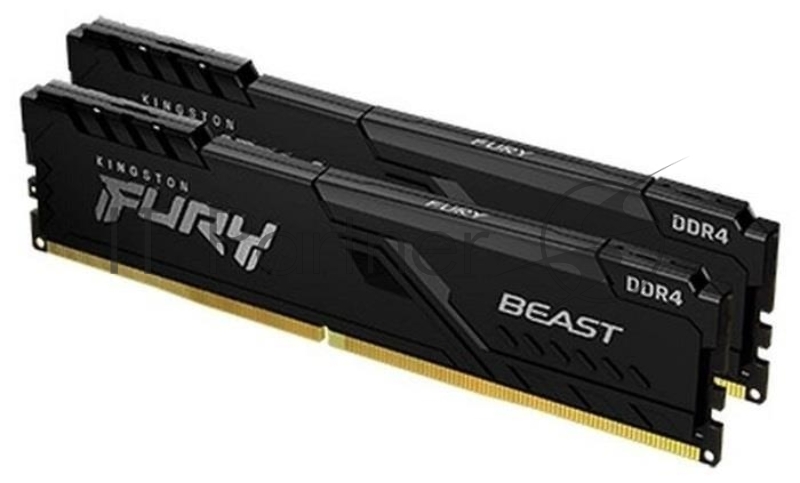 Память оперативная Kingston 16GB 3733MHz DDR4 CL19 DIMM (Kit of 2) FURY Beast Black