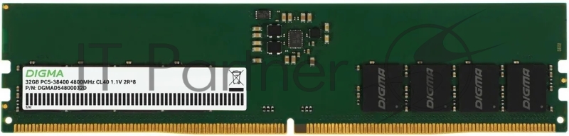 Память DDR5 32GB 4800MHz Digma DGMAS54800032D RTL PC5-38400 CL40 SO-DIMM 288-pin 1.1В dual rank Ret