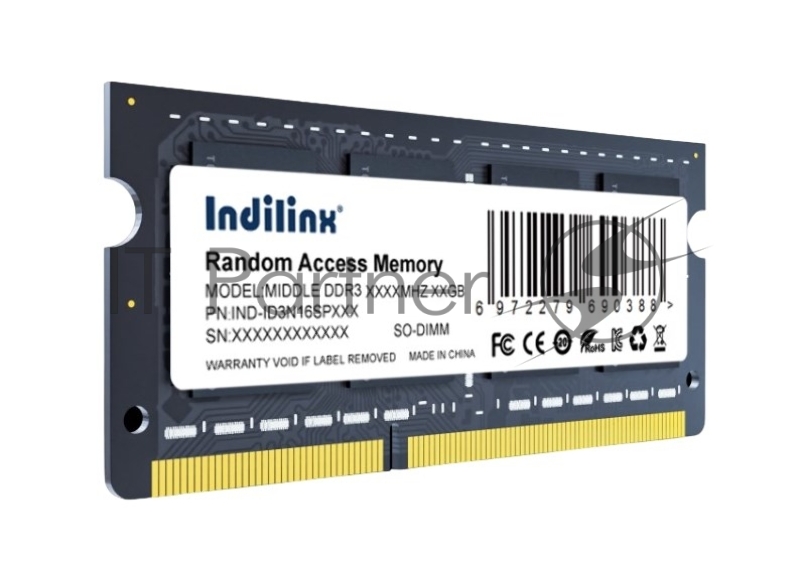 Модуль памяти для ноутбука SODIMM DIMM 4GB DDR3-1600 IND-ID3N16SP04X INDILINX