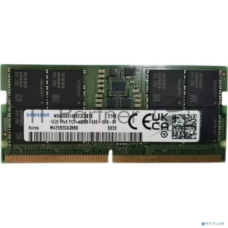 Память оперативная Samsung DDR5 16GB 4800MHz M425R2GA3BB0-CQK OEM PC5-38400 CL40 SO-DIMM 288-pin 1.1В dual rank OEM