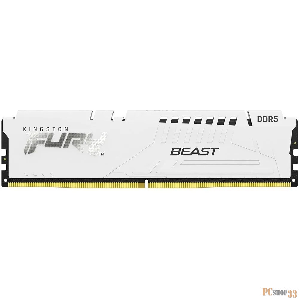 Модуль памяти Kingston 16GB 6000MT/s DDR5 CL40 DIMM FURY Beast White XMP KF560C40BW-16