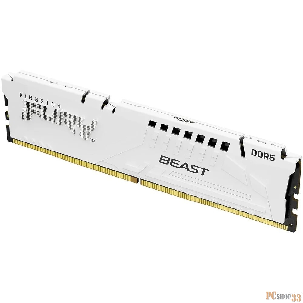 Модуль памяти Kingston 16GB 6000MT/s DDR5 CL40 DIMM FURY Beast White XMP KF560C40BW-16
