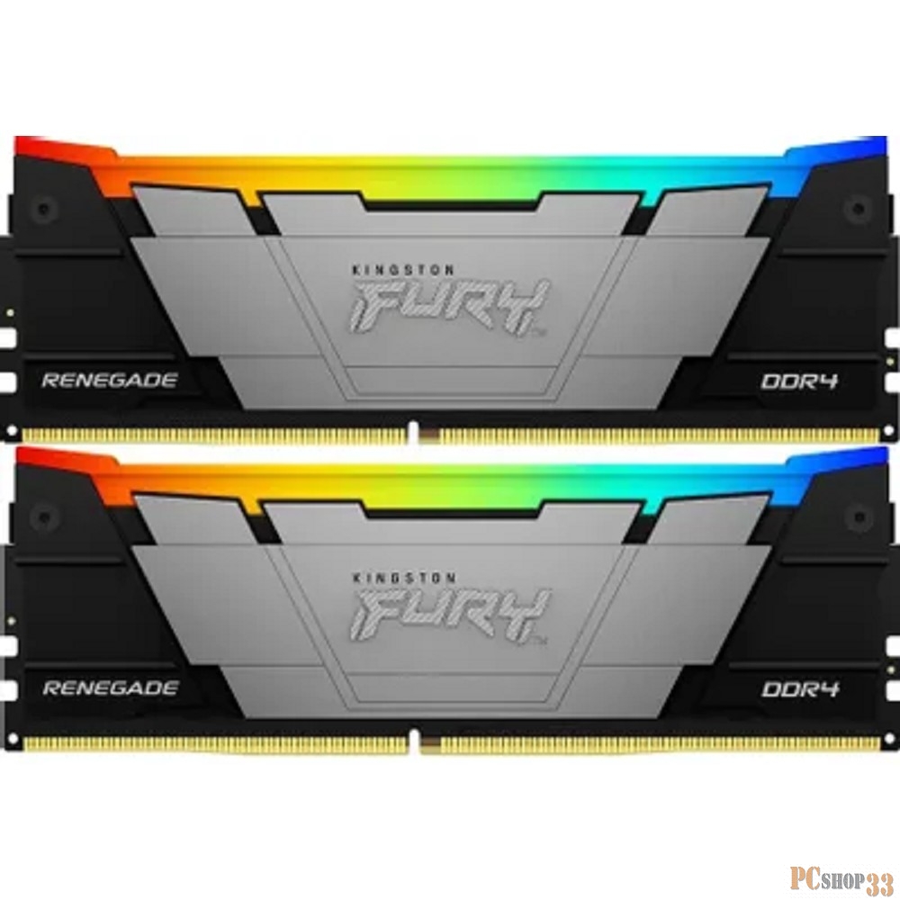 Память Kingston DDR4 2x8GB 3600MHz KF436C16RB2AK2/16 Fury Renegade RGB RTL Gaming PC4-28800 CL16 DIMM 288-pin 1.35В kit dual rank с радиатором Ret