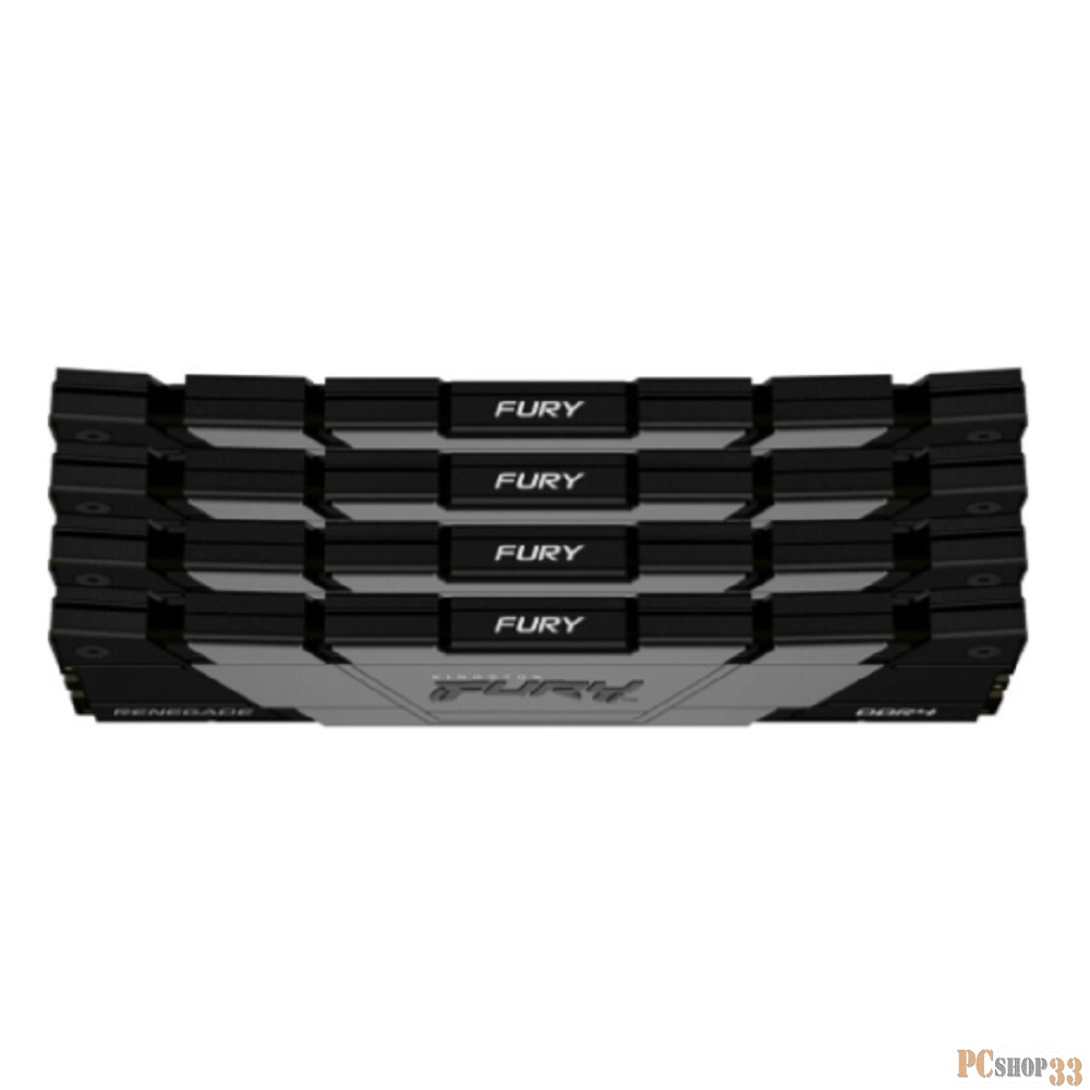 Память Kingston DDR4 4x8GB 3200MHz KF432C16RB2K4/32 Fury Renegade Black RTL Gaming PC4-25600 CL16 DIMM 288-pin 1.35В single rank с радиатором Ret