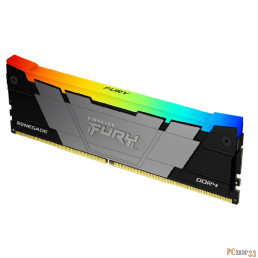 Память DDR4 8GB 3600MHz Kingston KF436C16RB2A/8 Fury Renegade RGB RTL Gaming PC4-28800 CL16 DIMM 288-pin 1.35В dual rank с радиатором Ret