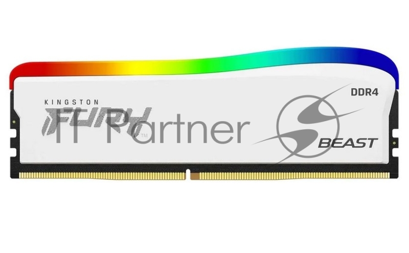 Память Kingston DDR4 8GB 3600MHz KF436C17BWA/8 Fury Beast RGB RTL Gaming PC4-25600 CL17 DIMM 288-pin 1.35В single rank с радиатором Ret