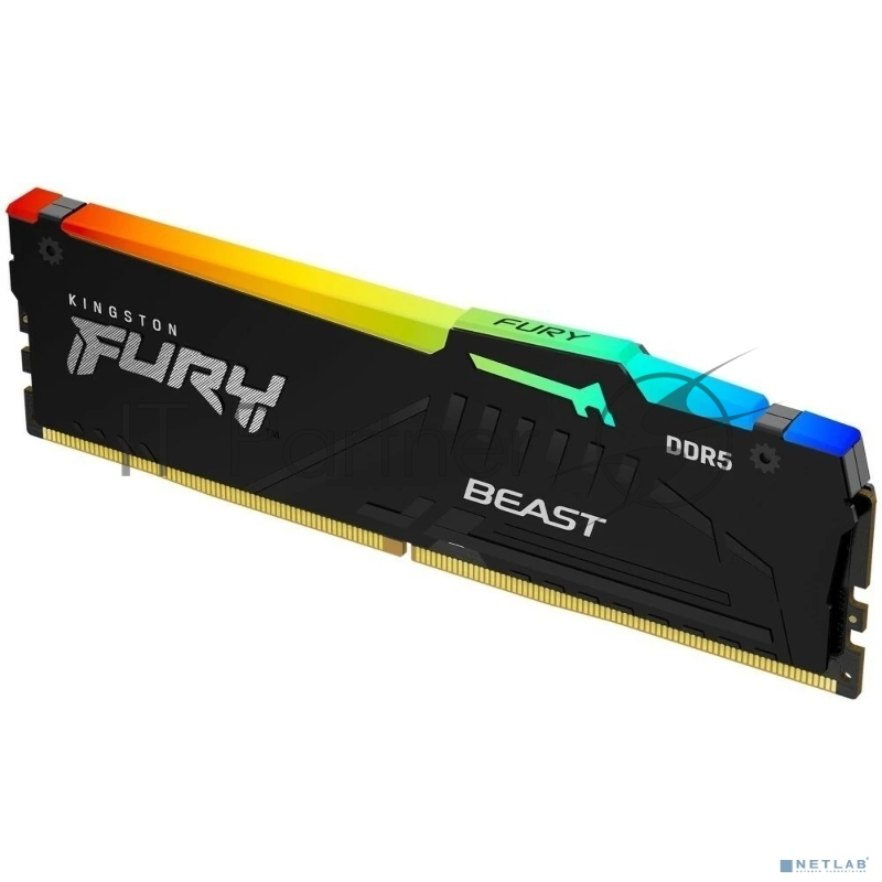 Память DDR5 16GB 5200MHz Kingston KF552C36BBEA-16 Fury Beast Expo RGB RTL Gaming PC5-41600 CL36 DIMM 288-pin 1.25В kit single rank с радиатором Ret