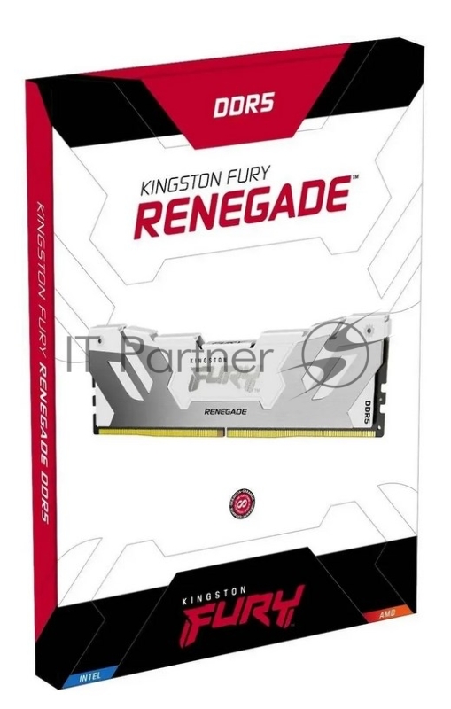 Память Kingston DDR5 16GB 7200MHz KF572C38RW-16 Fury Renegade Silver RTL Gaming PC5-57600 CL38 DIMM 288-pin 1.45В single rank с радиатором Ret