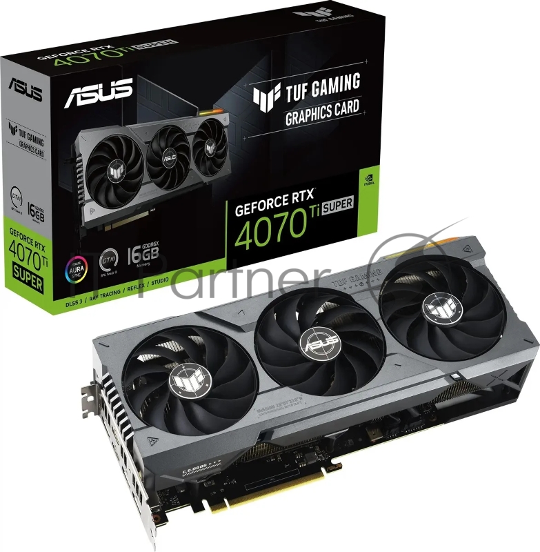 Видеокарта Asus TUF-RTX4070TIS-16G-GAMING NVIDIA GeForce RTX 4070TI Super 16Gb PCI-E 4.0 192bit GDDR6X 2730/21000 HDMIx2 DPx3 HDCP Ret