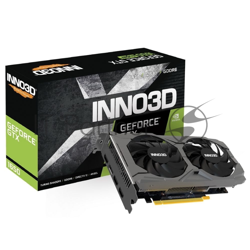 Видеокарта Inno3D Nvidia Geforce GTX1650 Twin X2 OC V3 4GB GDDR6 128-bit HDMI DPx3 2FAN RTL