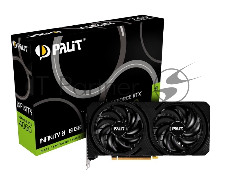 Видеокарта Palit PCI-E 4.0 RTX4060 INFINITY 2 NVIDIA GeForce RTX 4060 8Gb 128bit GDDR6 1830/17000 HDMIx1 DPx3 HDCP Ret