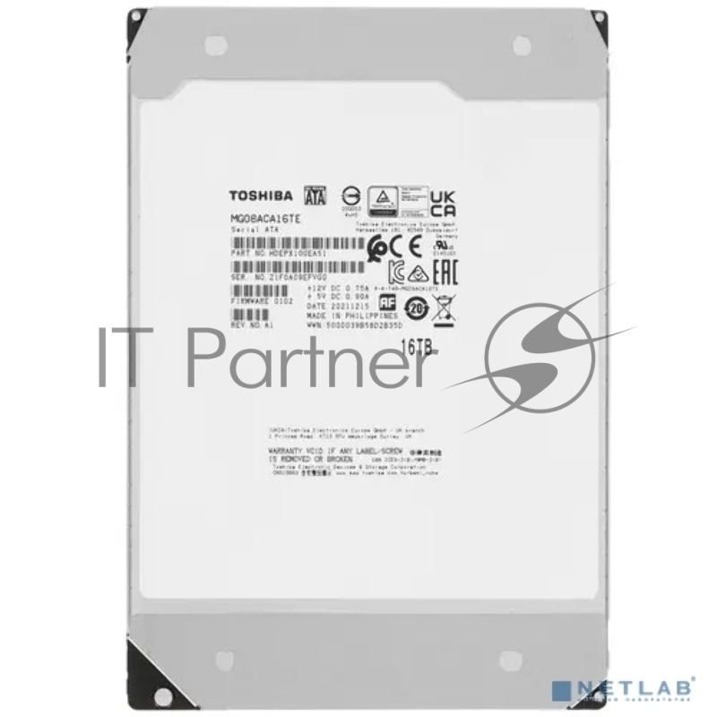 Жесткий диск HDD Toshiba SATA 16Tb 3.5 Server 7200 6Gbit/s 512Mb