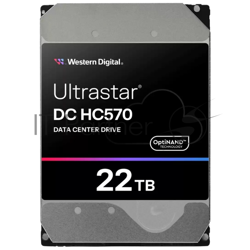 Жесткий диск серверный 3.5 22TB WD Ultrastar DC HC570 (WUH722222ALE6L4) SATA 6Gb/s, 7200rpm, 512MB, 4k/512e, Helium, Bulk