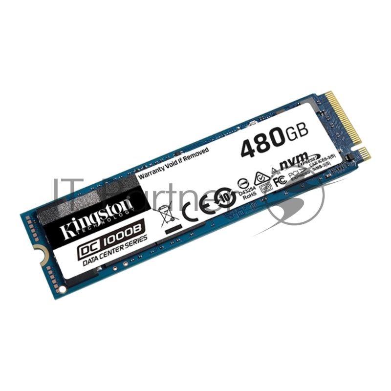Накопитель SSD Kingston Enterprise SSD 480G DC1000B M.2 2280 Enterprise NVMe Gen3 x4 (R3400/W600MB/s) (Data Center)