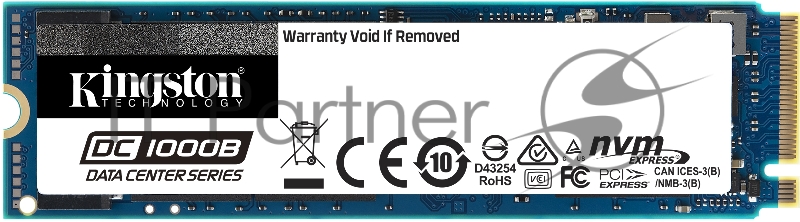 Накопитель SSD Kingston Enterprise SSD 480G DC1000B M.2 2280 Enterprise NVMe Gen3 x4 (R3400/W600MB/s) (Data Center)