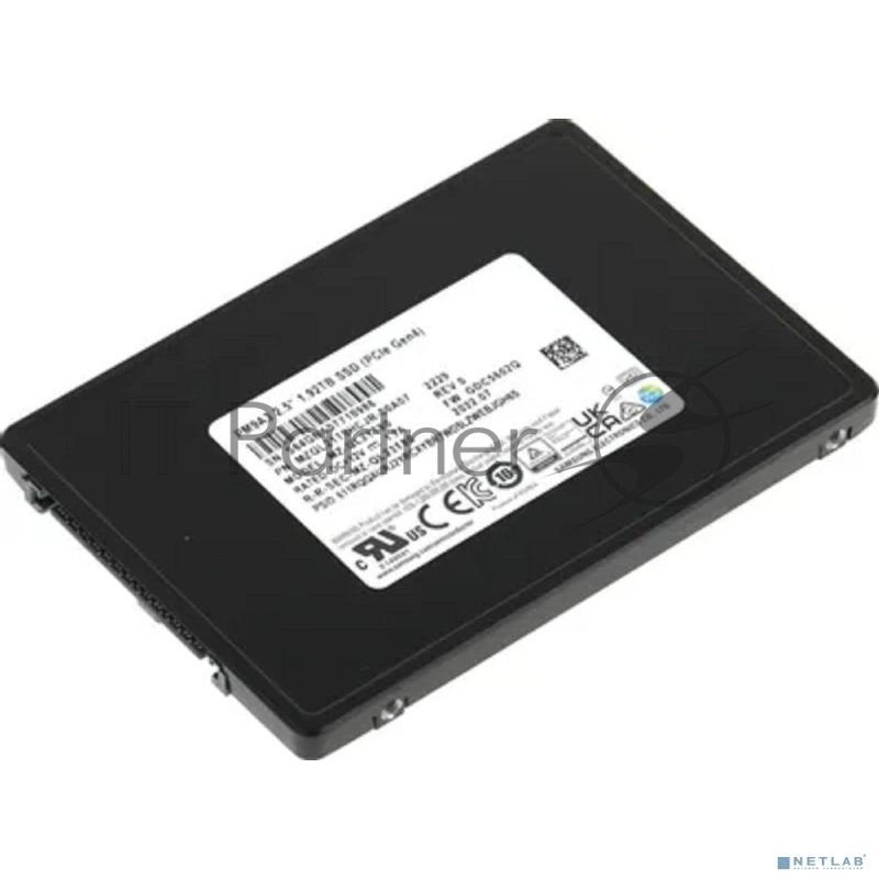 Твердотельный накопитель SSD Samsung Enterprise, 2.5(SFF/U.2), PM9A3, 1920GB, NVMe/PCIE 3.1 x4, R3200/W2000Mb/s, IOPS(R4K) 540K/50K, MTBF 2M, 1.3 DWPD, OEM, 3 years, ( analog MZQLB1T9HAJR-00007)