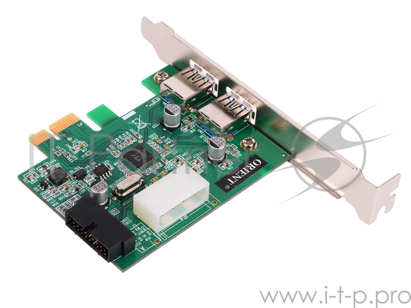 Контроллер USB3.0 (2 внешн. + 2 внутр.) ORIENT VA-3U2219PE (PCI-E x1)