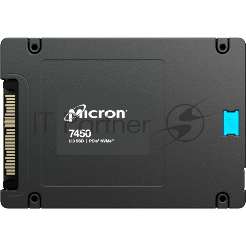 Накопитель Micron SSD 7450 PRO, 15360GB, U.3(2.5 15mm), NVMe, PCIe 4.0 x4, 3D TLC, R/W 6800/5600MB/s, IOPs 1 000 000/250 000, TBW 28000, DWPD 1 (12 мес.)