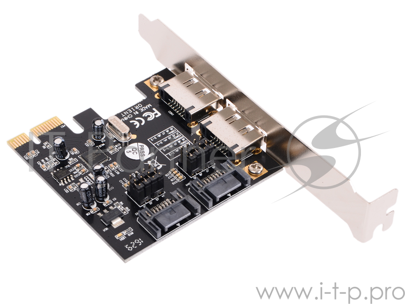 Контроллер SATA III (2 внутр.) + e-SATA (2 внешн.) ORIENT A1061S (PCI-E x1)