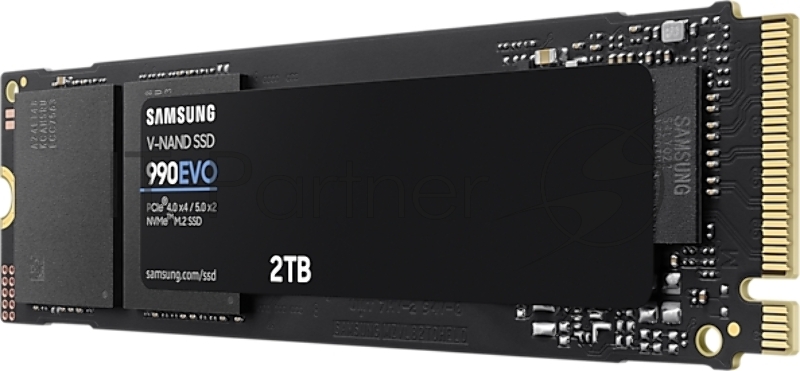 Твердотельный накопитель Samsung SSD 2Tb 990 EVO M.2 MZ-V9E2T0BW NVMe 2.0, PCIe 4.0 x4, V-NAND TLC